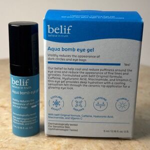 belif Aqua Bomb Eye Gel 5ml Blue Depuffing Cooling Hydrating‎ K-Beauty
